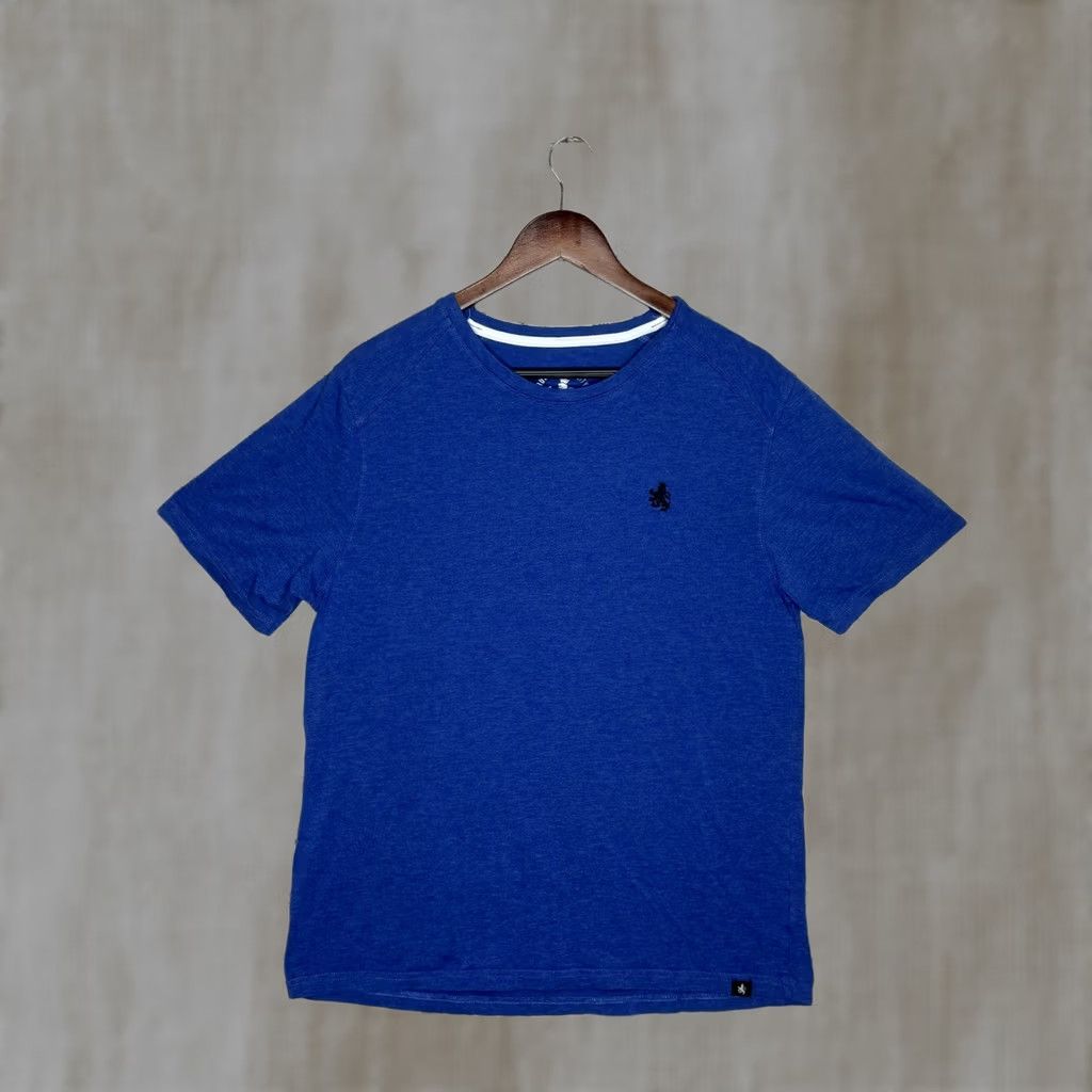 Vintage Rugby University Mens T Shirt Blue Lion Crest Crew Neck Short Sleeve Cotton Jersey Logo Embroidered Sportsman College Tee Large Size US L / EU 52-54 / 3 - 1 Thumbnail