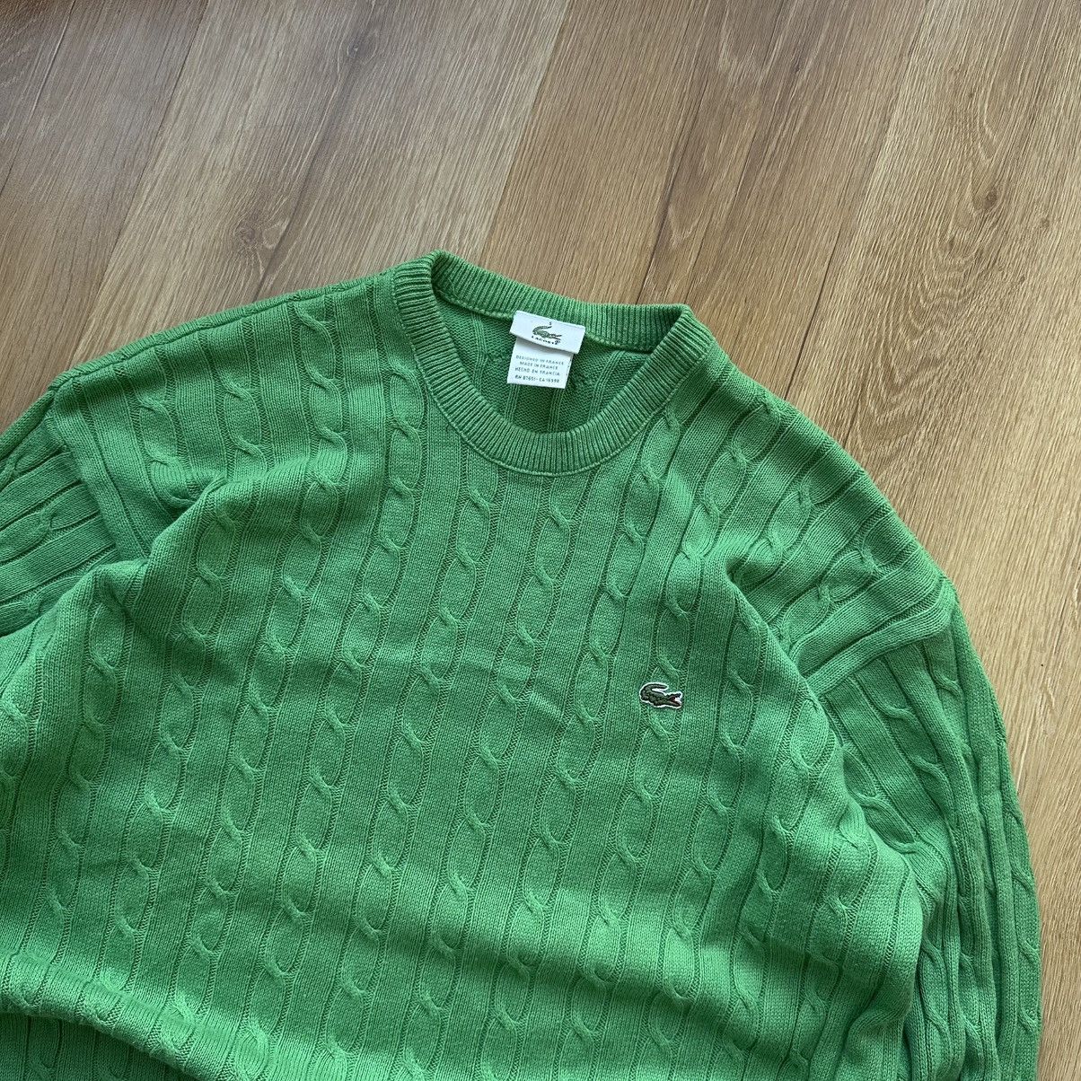 Lacoste Lacoste Cable Knit Wool Vintage Sweater 90s Oldmoney Size US L / EU 52-54 / 3 - 7 Thumbnail
