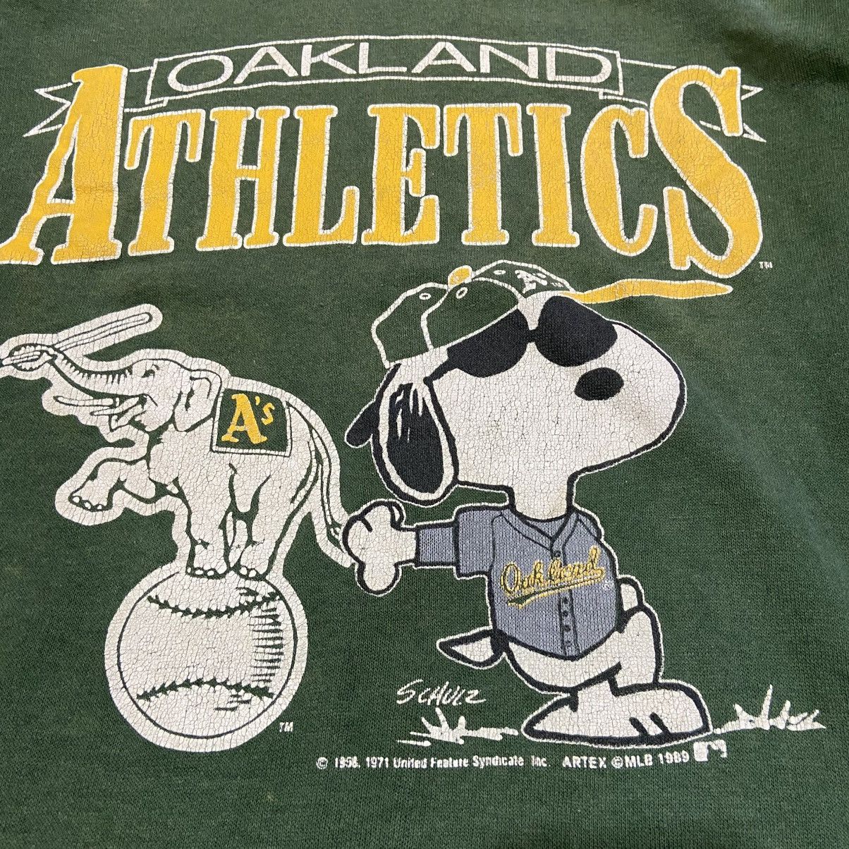 VTG 80s Oakland A’s Joe Cool Snoopy Crewneck Sweatshirt