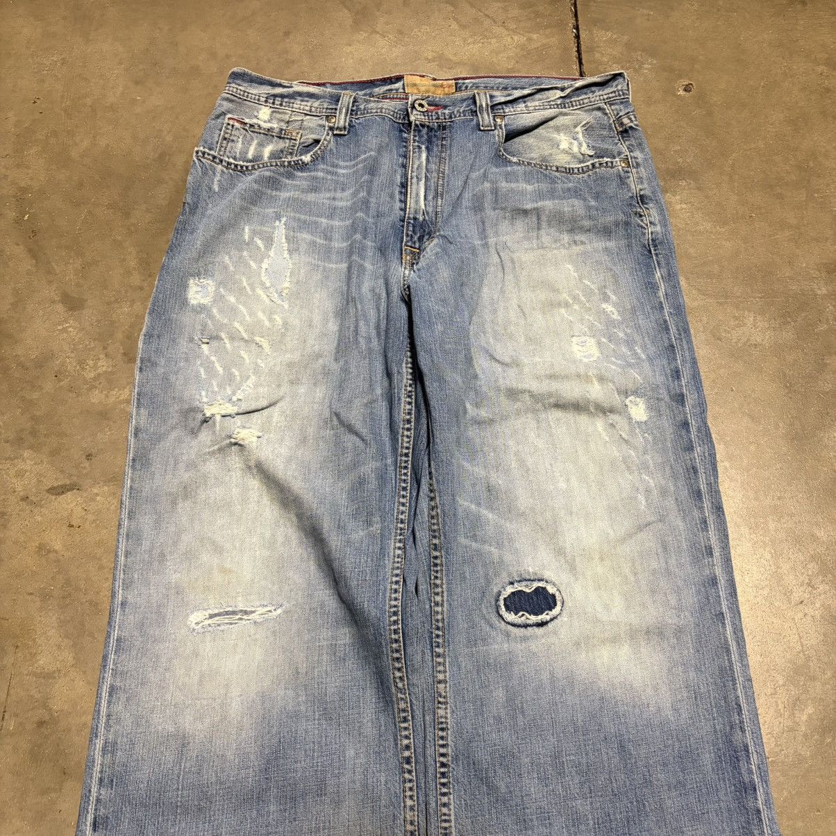 Ariat Vintage BKE San Antonio Bootcut Jeans Faded Distressed Patch Size US 36 / EU 52 - 5 Thumbnail