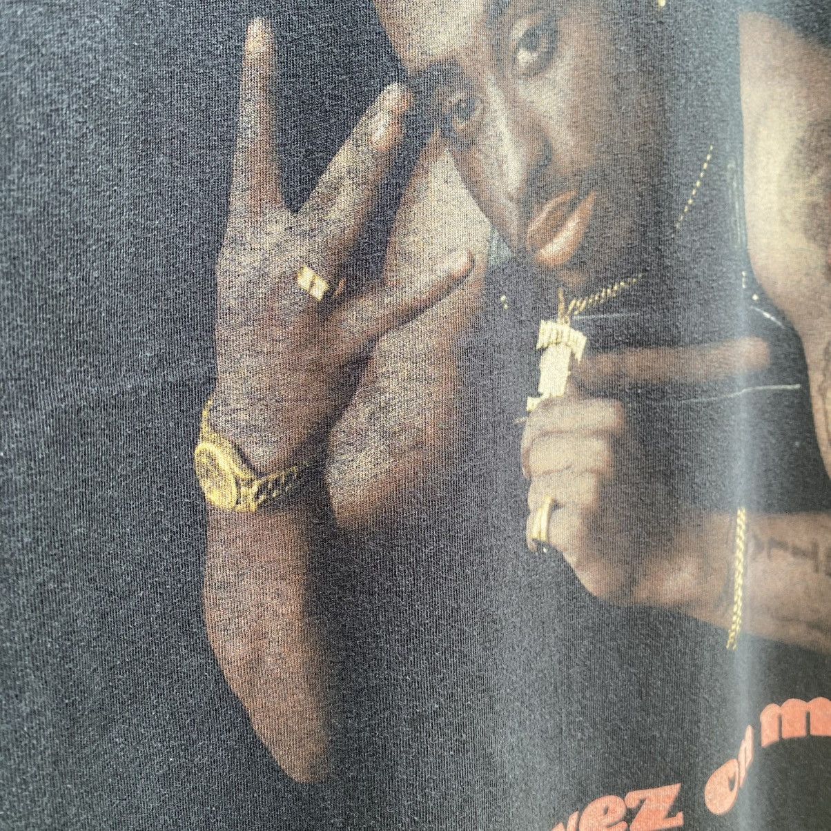 Death Row Records Thrashed Faded 2pac All Eyez On Me Death Row Records Rap Tee Size US XL / EU 56 / 4 - 3 Thumbnail