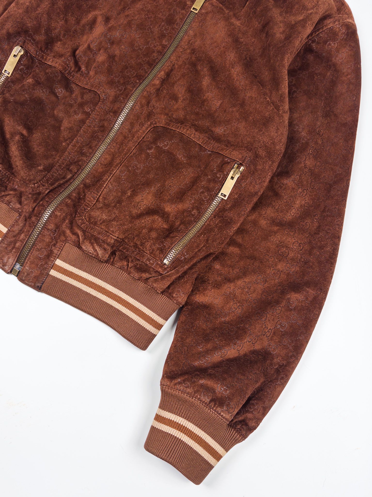 Gucci Gucci GG Monogram Suede Jacket Size US L / EU 52-54 / 3 - 4 Thumbnail