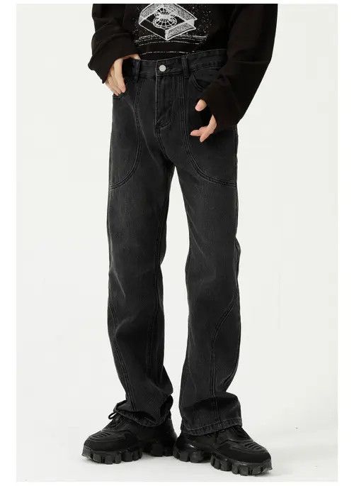 Anime × Japanese Brand × Jean Japanese retro trend straight flared jeans for men Size US 32 / EU 48 - 1 Thumbnail
