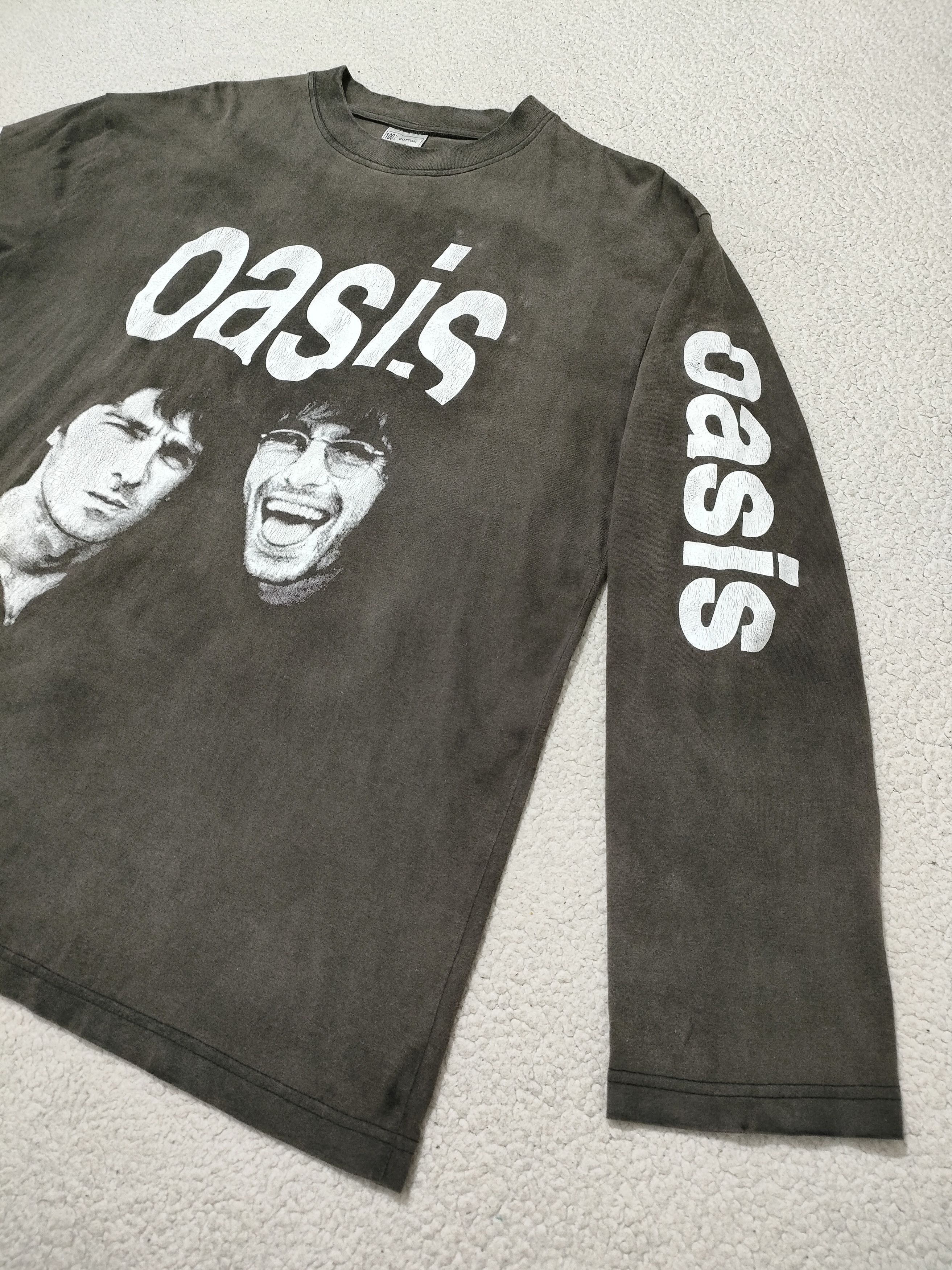 Band Tees 90s OASIS ROCK N ROLL STAR Long Sleeve EU Vintage Tee Size US XL / EU 56 / 4 - 5 Thumbnail