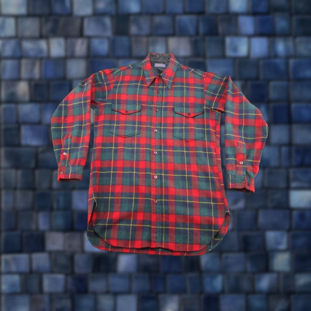 Pendleton VINTAGE Pendleton Shirt Men Long Wool Flannel Plaid Hunting Tartan Lumberjack Red Button-Up Casual 16/Long Pockets Outdoors Size US M / EU 48-50 / 2 - 1 Thumbnail