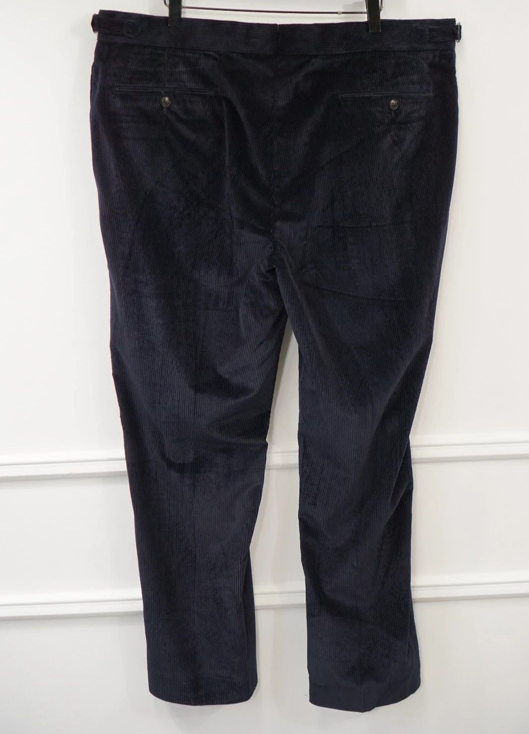 Suitsupply Men Suitsupply Pants Velvet Navy Blue Pentoglio Brescia US50 Size 50R - 2 Thumbnail