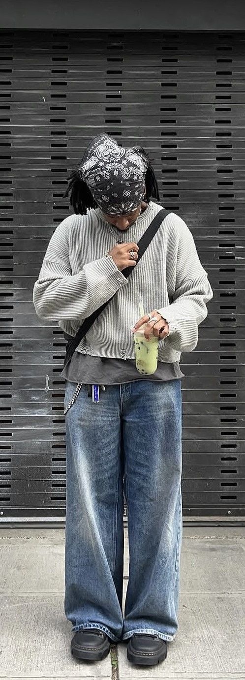 Japanese Brand KraftWork Distressed Knit Grey Size 2 Size US M / EU 48-50 / 2 - 5 Thumbnail