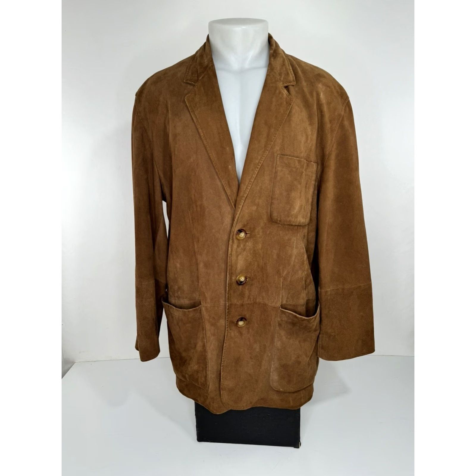 The Territory Ahead THE TERRITORY AHEAD Blazer Leather Mens L Brown Suede Field Ranch Jacket Size 42R - 2 Thumbnail