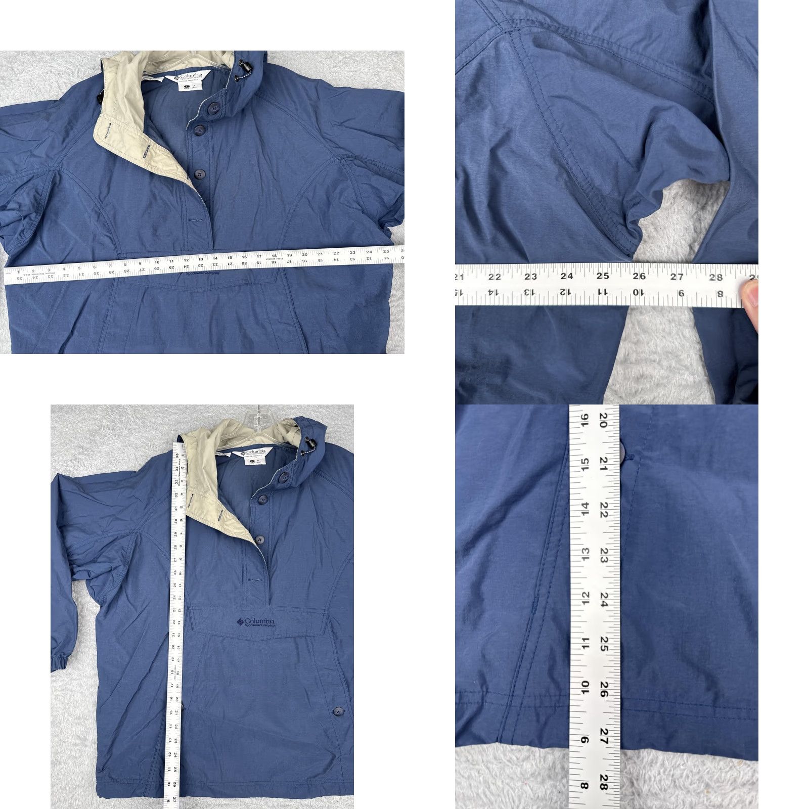 Vintage VINTAGE Columbia Jacket Womens Large Blue Hooded Pullover Anorak Nylon 90s Size L / US 10 / IT 46 - 8 Thumbnail