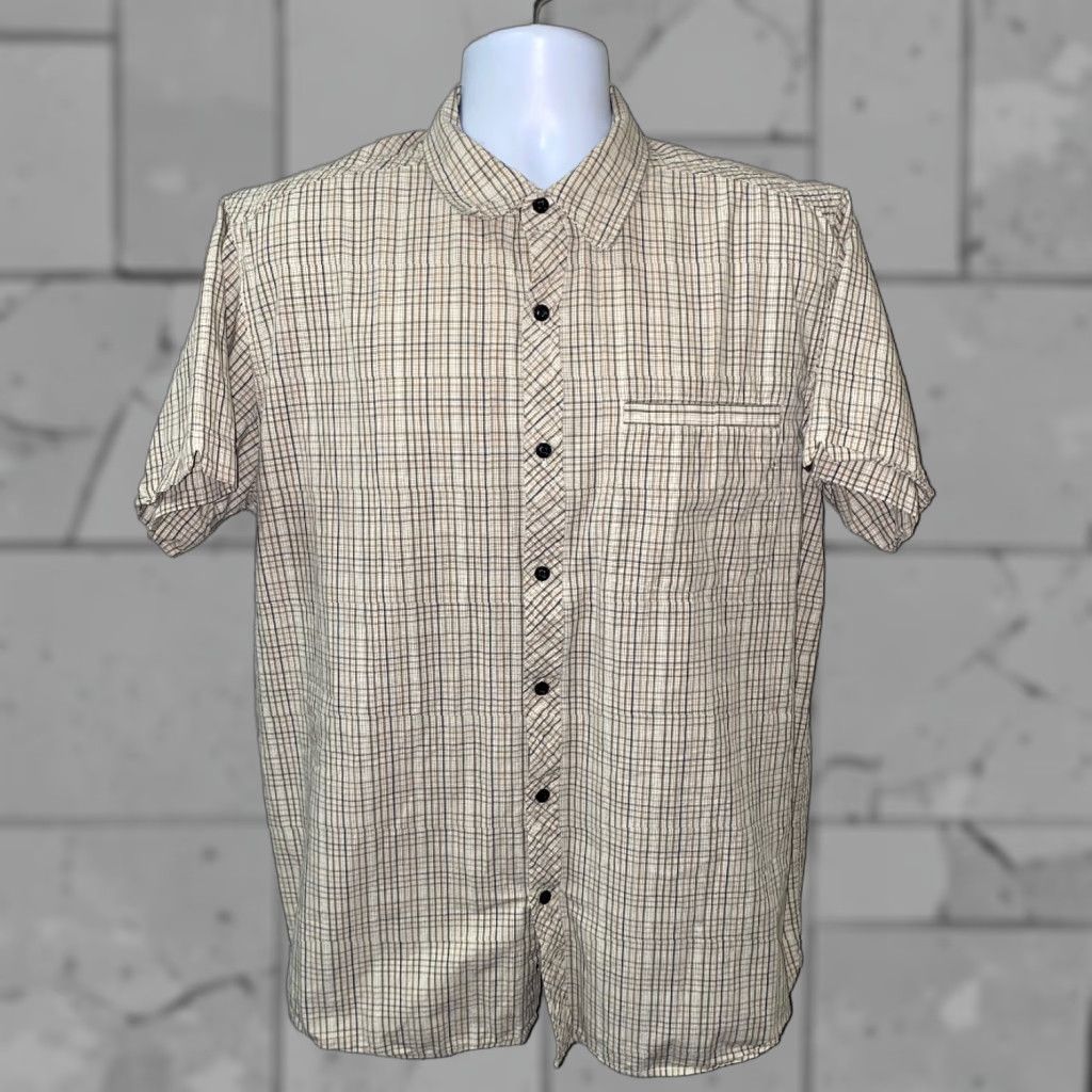 The North Face The North Face Men’s Casual Cotton Short Sleeve Check Shirt XL Beige Size US XL / EU 56 / 4 - 1 Thumbnail