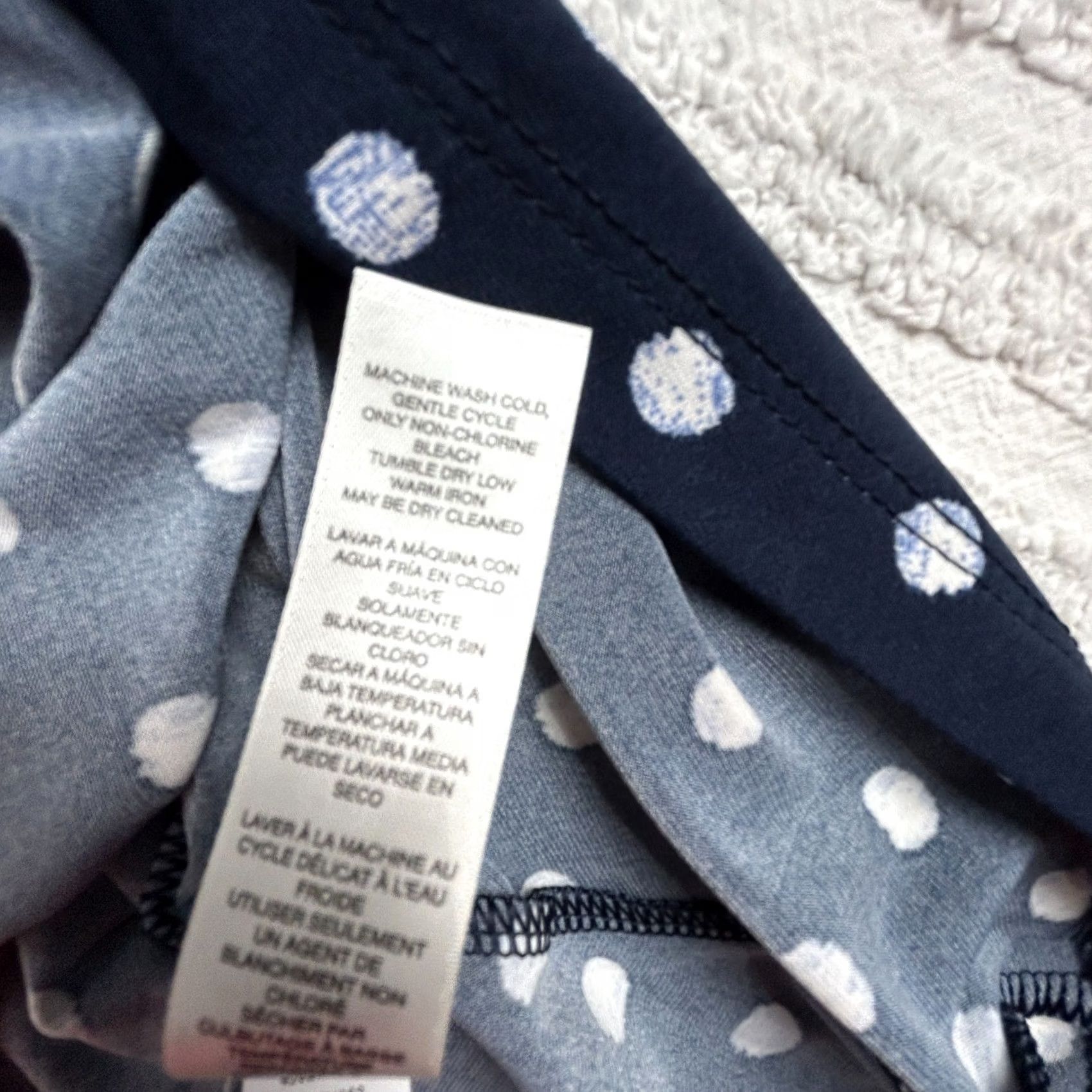 Vintage Chico's Womens Sleeveless Dress Stripe Polka Dot Blue 0 NWT Shelley Split Neck Knee Length Dress Size XS / US 0-2 / IT 36-38 - 5 Thumbnail