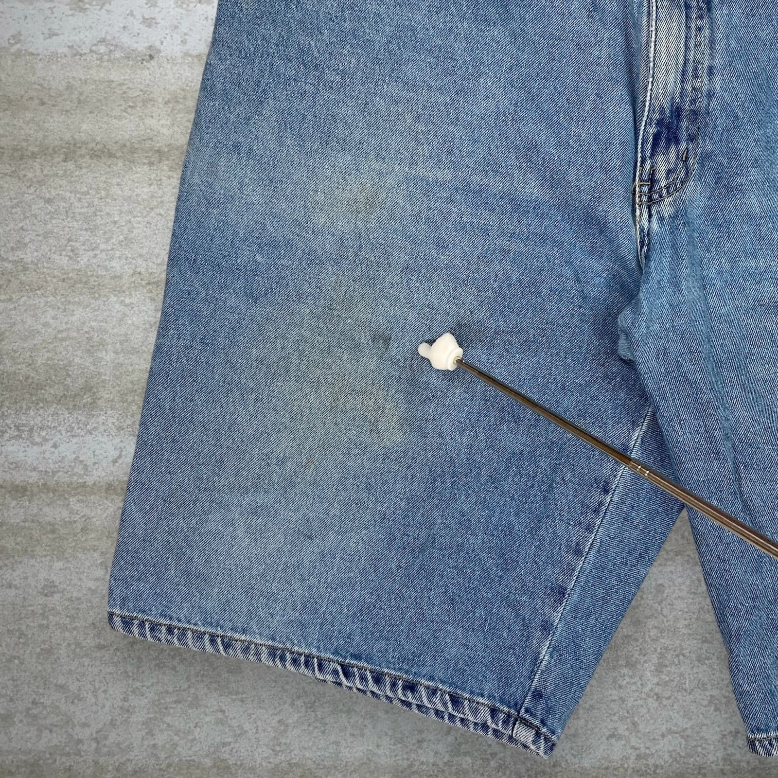 Bugle Boy Vintage 90s Bugle Boy Carpenter Jean Shorts 42x13 Light Wash Size US 42 / EU 58 - 6 Thumbnail