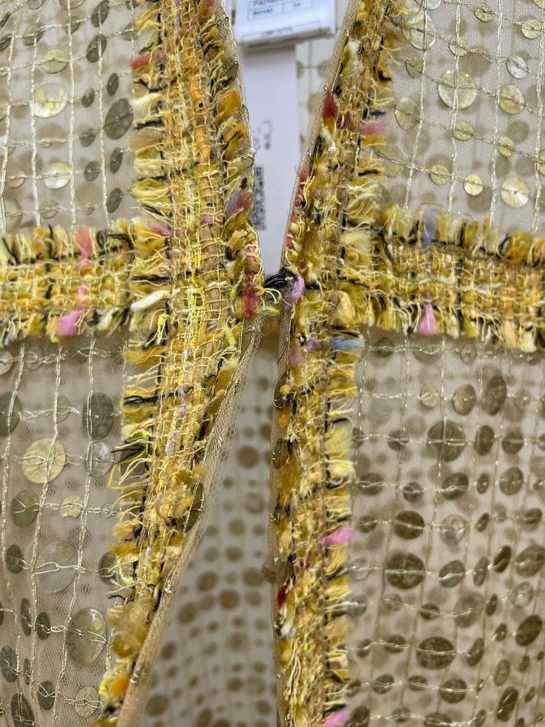 Chanel Chanel Gold Sequined Fringe Top -2505 Size US XS / EU 42 / 0 - 6 Thumbnail