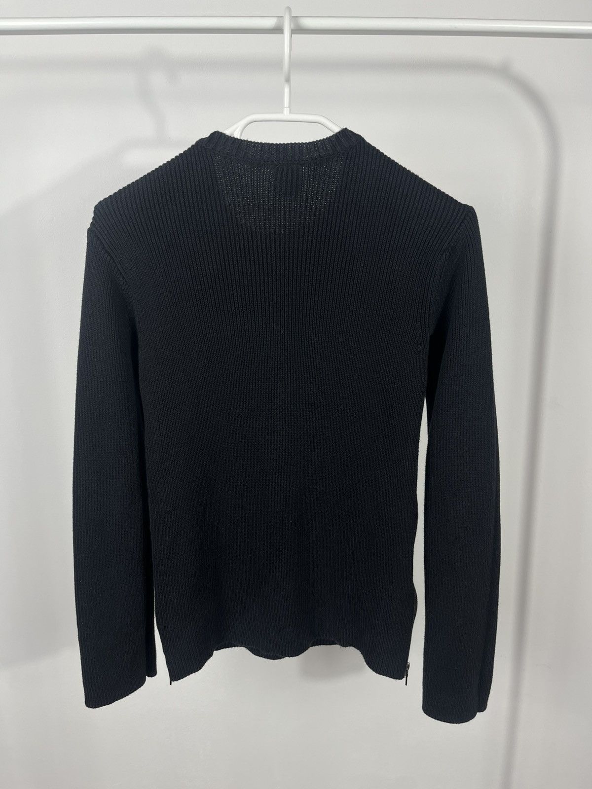 Armani Exchange Armani Exchange Ribbed Sweater Zipper Sides Biker Black Size US S / EU 44-46 / 1 - 9 Thumbnail