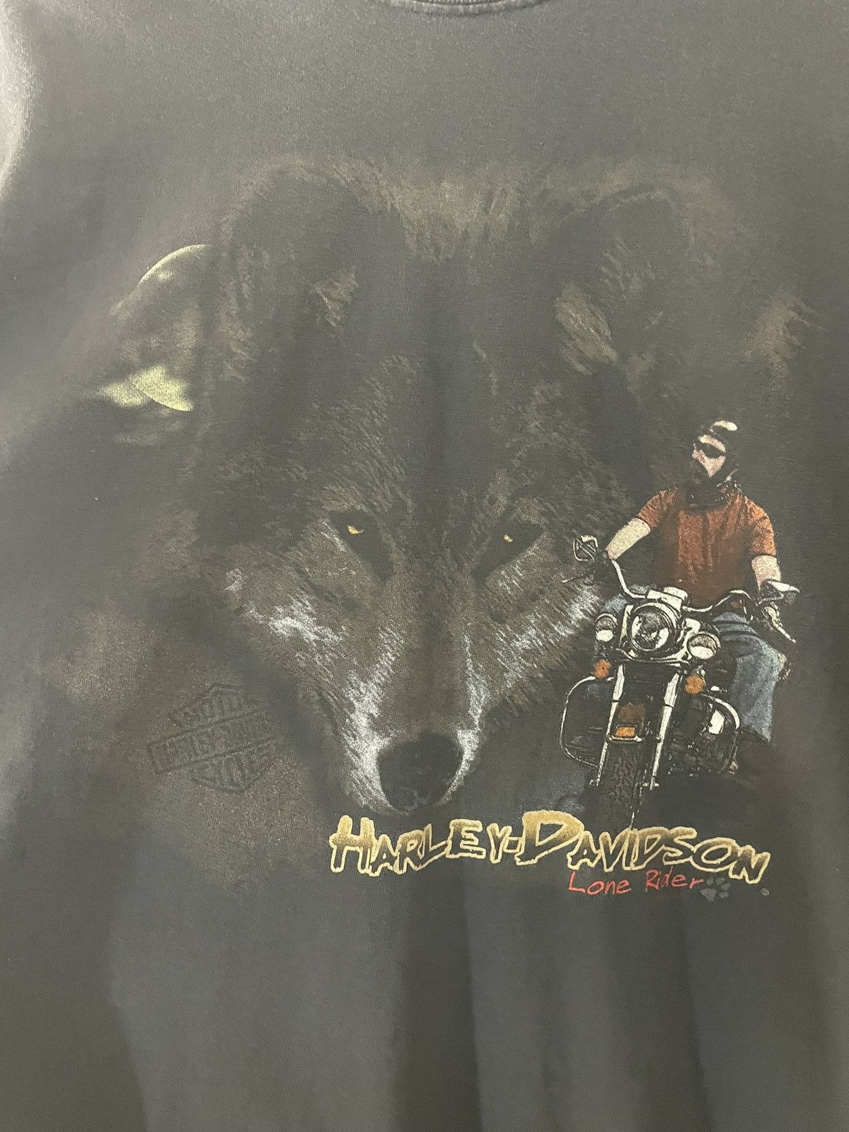 Harley Davidson × Vintage Vintage Harley Davidson Shirt Lone Wolf Monarch Orem Utah Size US L / EU 52-54 / 3 - 3 Thumbnail