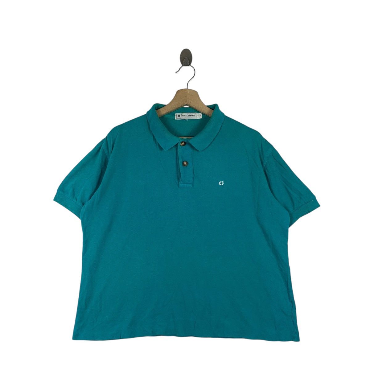 Charles Jourdan Vintage CHARLES JOURDAN MONSIEUR Plain Polo Tee Shirt Top Size US L / EU 52-54 / 3 - 1 Thumbnail