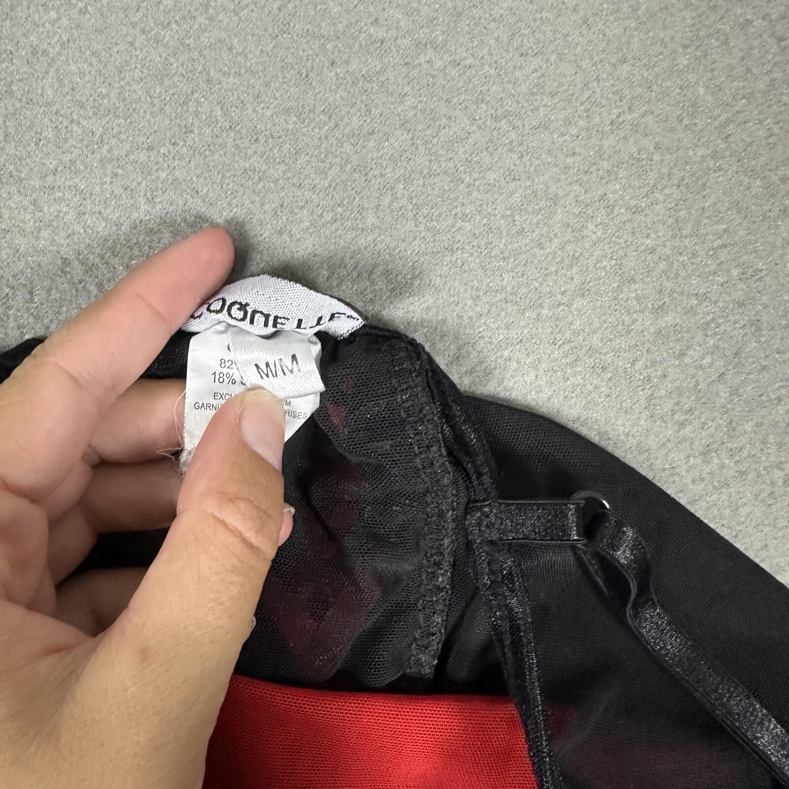 Colette Women’s Lingerie Slip Red Black Lace Up Goth Vintage Size M / US 6-8 / IT 42-44 - 4 Thumbnail