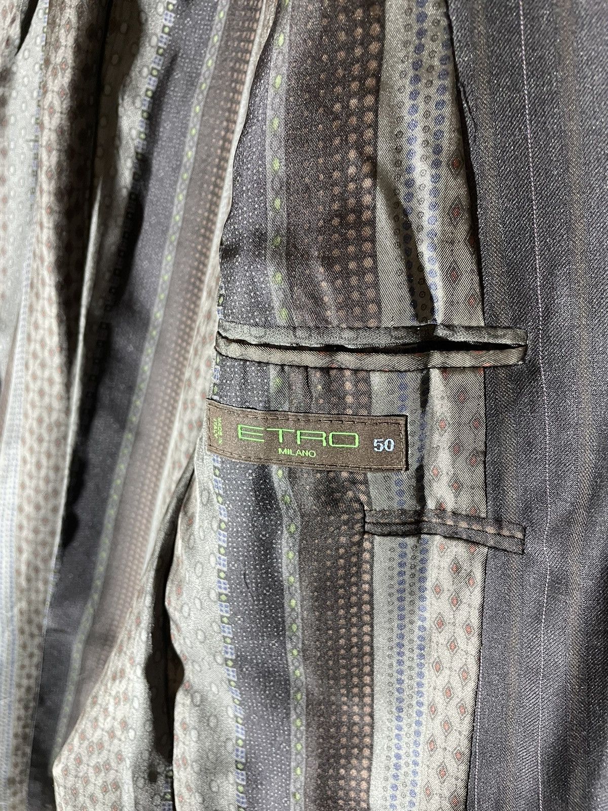 Etro × Vintage Etro vintage streetwear wool blazer Size 50S - 12 Thumbnail