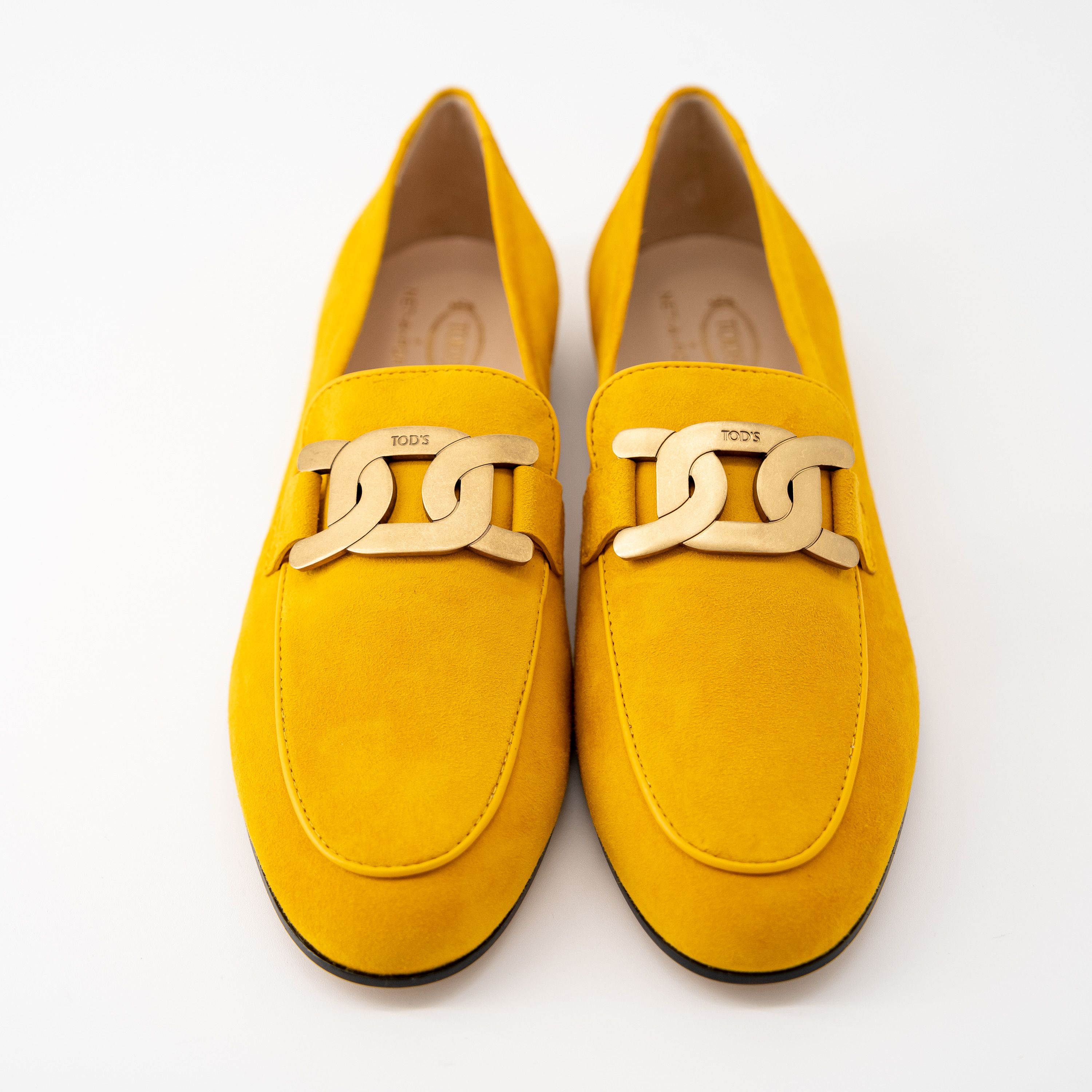 Tod's 40.5 10.5US - Tod's Kate Suede Loafers Yellow Net-a-Porter Size US 10.5 / IT 40.5 - 3 Thumbnail