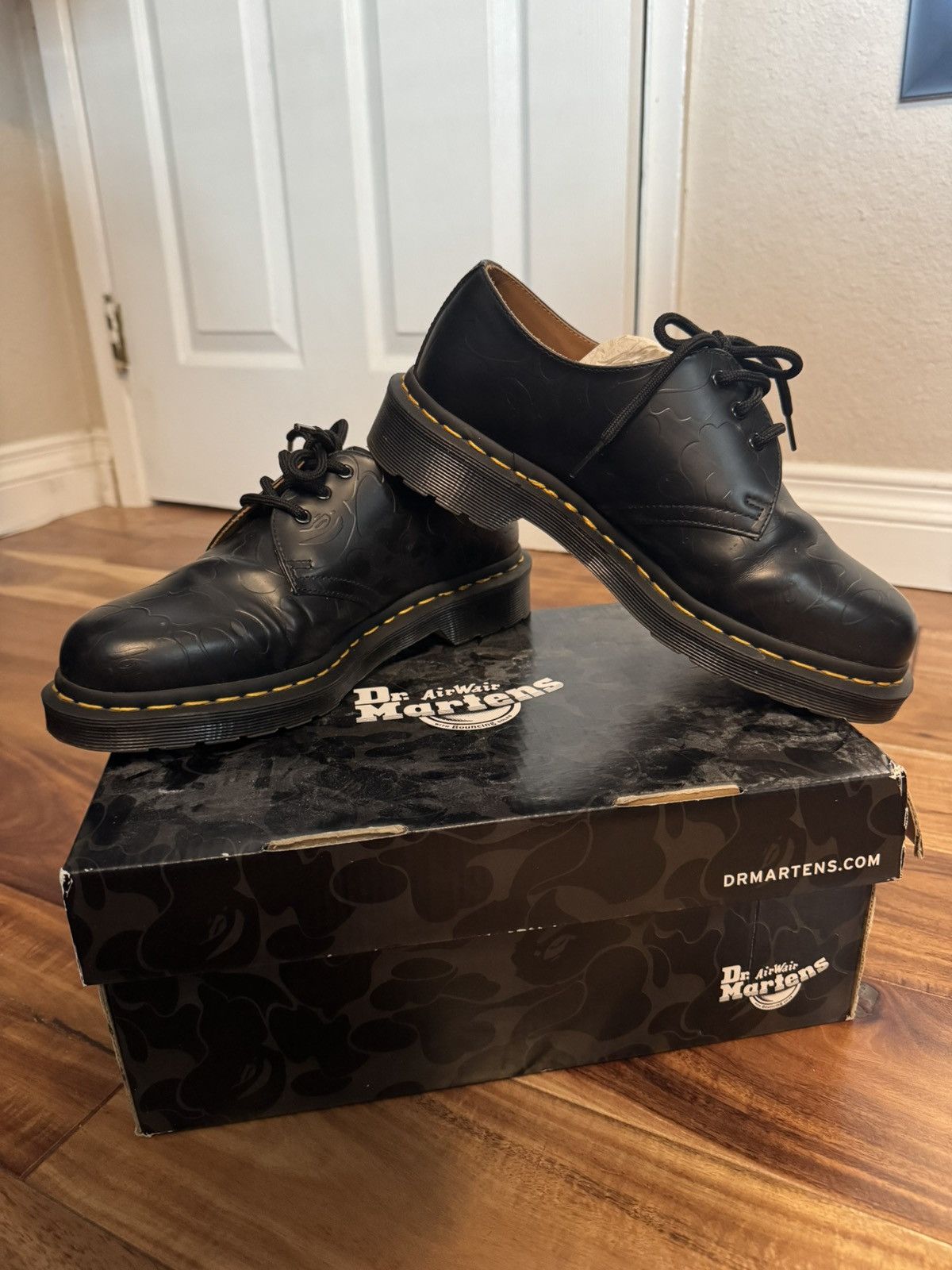 Bape × Dr. Martens Bape x Dr Martens 1461 “Smooth Emboss Bape” Oxfords Size US 7 / EU 40 - 4 Thumbnail