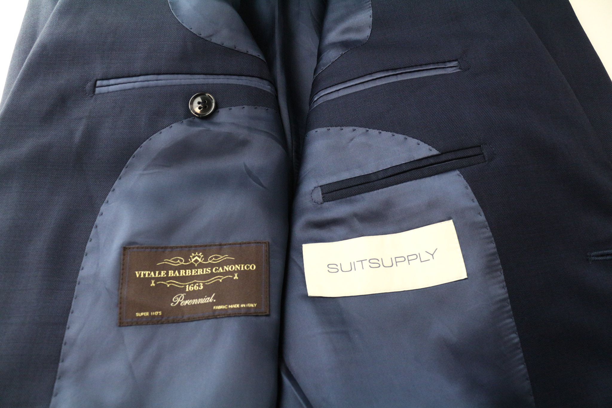 Suitsupply LAZIO UK36L Blue Wool 2 Piece Suit 74761 Size 36R - 8 Thumbnail