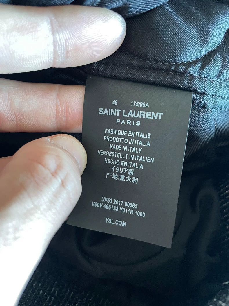 Saint Laurent Paris Saint Laurent Paris 17fw poster style reflective velvet jac Size US S / EU 44-46 / 1 - 4 Thumbnail