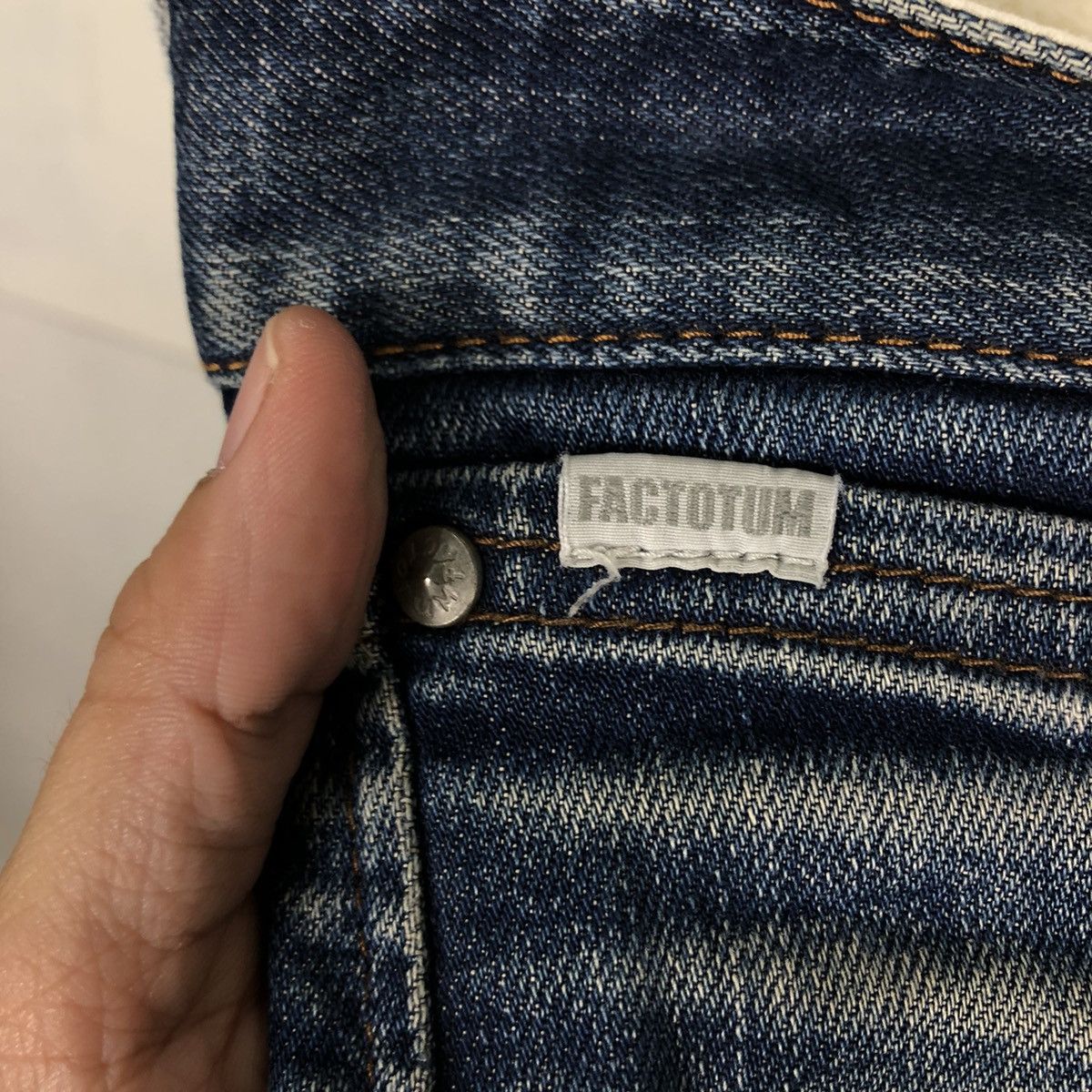 FACTOTUM 🔥Rare Punk Design Bowcut Distressed Denim Factotum Japan Size US 28 / EU 44 - 15 Thumbnail