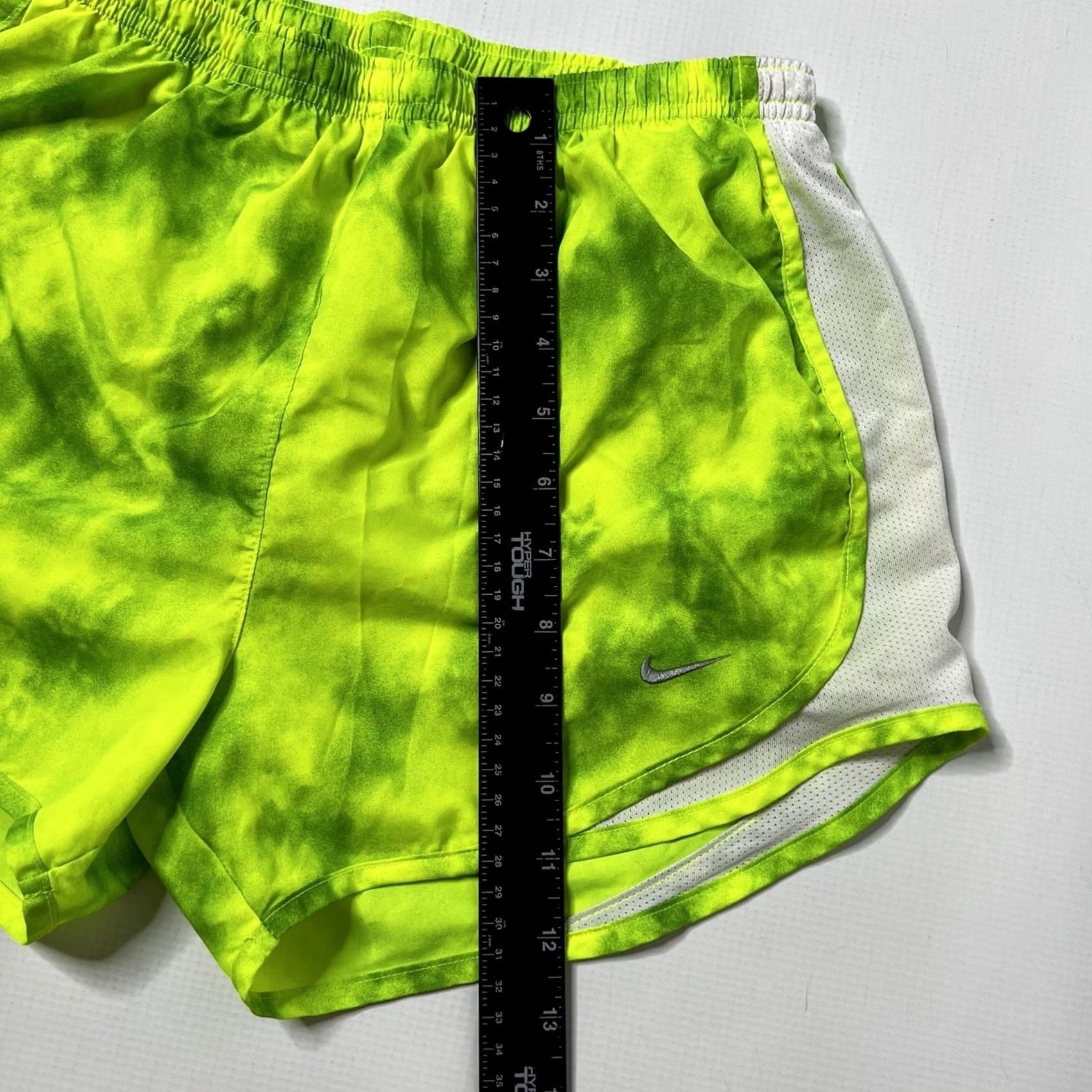 Nike Nike Dri Fit Tempo Running Shorts Womens XS Lined Green Yellow Nike Tempo Athletic Shirt? Size 26" / US 2 / IT 38 - 2 Thumbnail