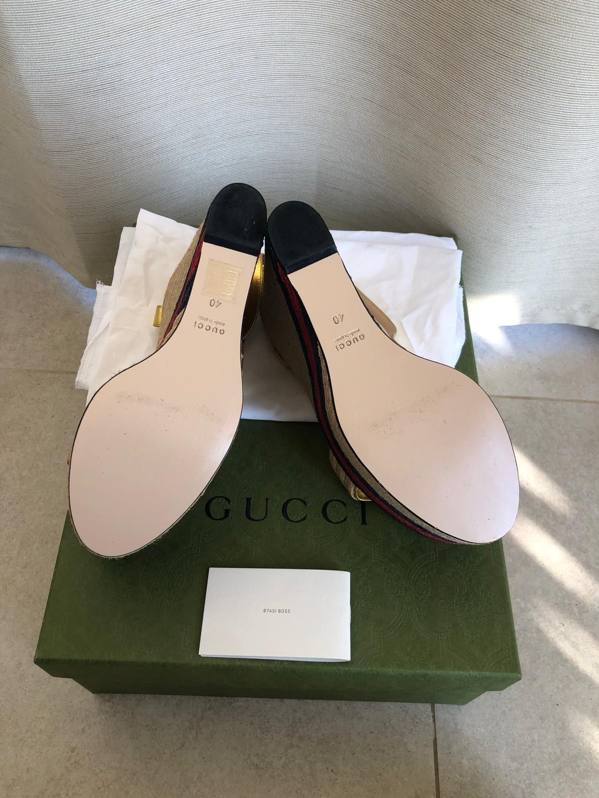 Gucci Gucci Gold Platform Espadrilles - Edizione Limitata di Lusso Size US 10 / IT 40 - 3 Thumbnail