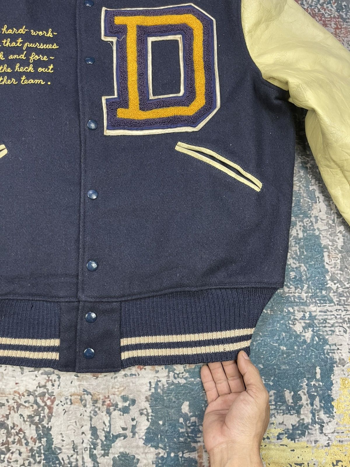 Vintage Vtg 70s Butwin “Droppers Hockey” Varsity Jacket Size US L / EU 52-54 / 3 - 10 Thumbnail