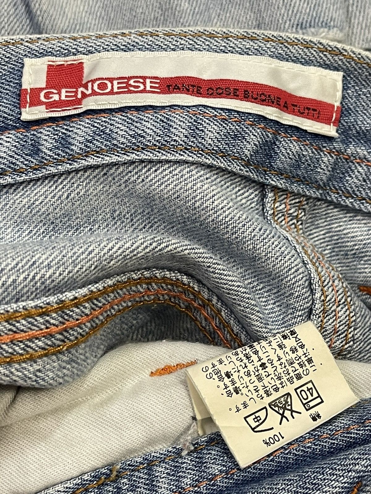 14th Addiction Vintage Japanese Brand Genoese Faded Wash Style Loose Jeans Size US 32 / EU 48 - 9 Thumbnail