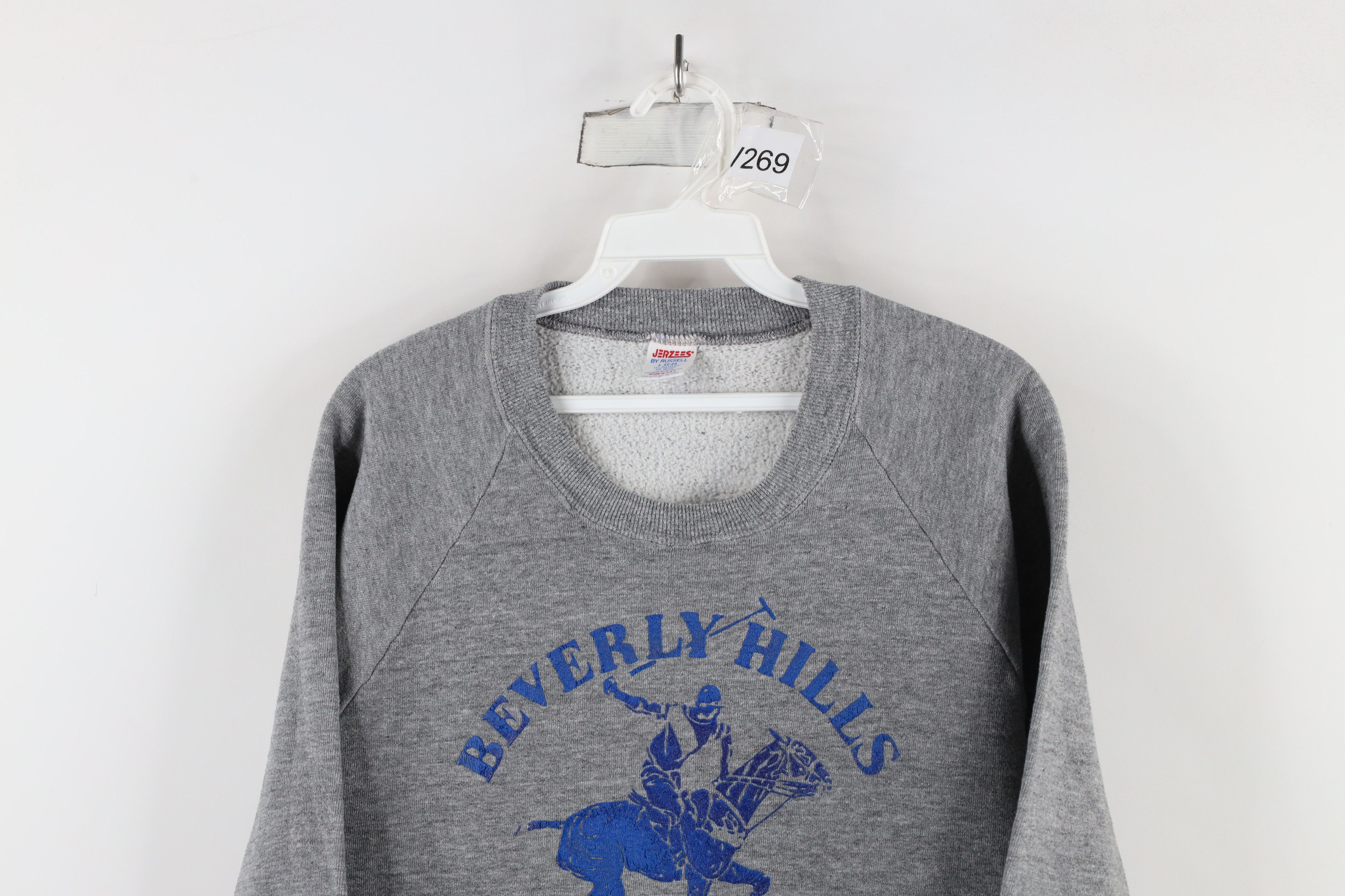 Russell Athletic × Vintage Vintage 80s Russell Athletic Club Triblend Sweatshirt USA Size L / US 10 / IT 46 - 2 Thumbnail