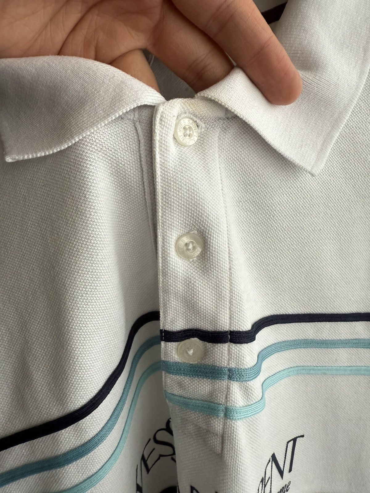 Yves Saint Laurent Yves Saint Laurent Polo Big Logo YSL Size US XL / EU 56 / 4 - 6 Thumbnail