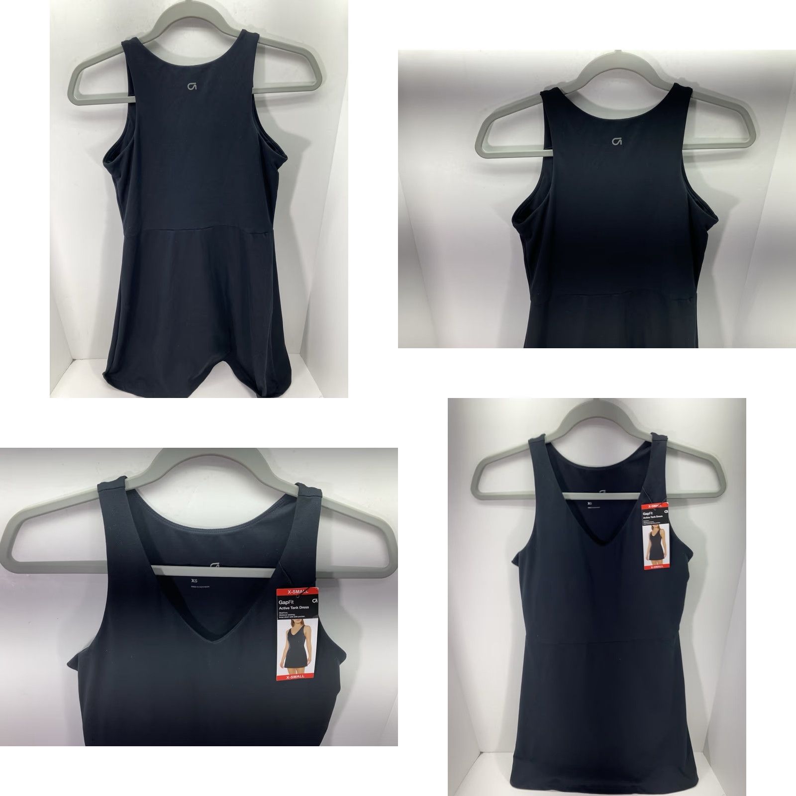 Gap Gap Fit Active Tank Dress Women XS Black Stretch Shelf Bra Inner Shorts NWT Shirt Dress Tank Dress Womens XS Black Stretch NWT Size 26" / US 2 / IT 38 - 9 Thumbnail