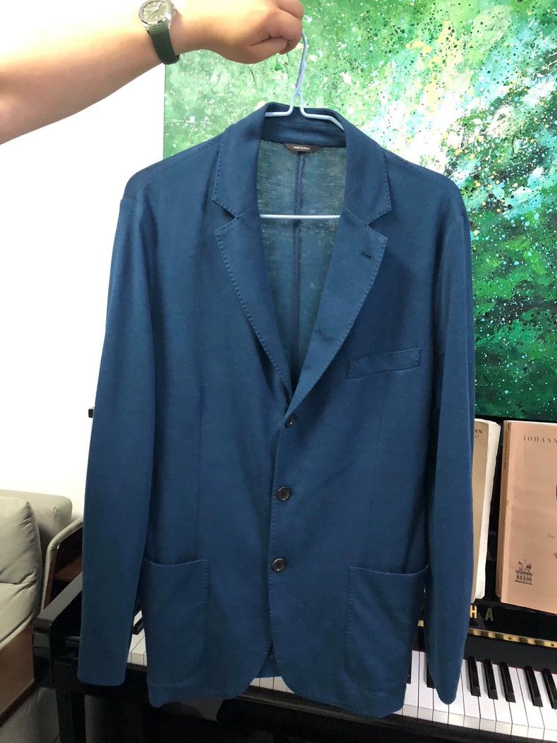 Loro Piana LORO PIANA Spring summer men's silk linen cotton single su Size 52L - 1 Thumbnail
