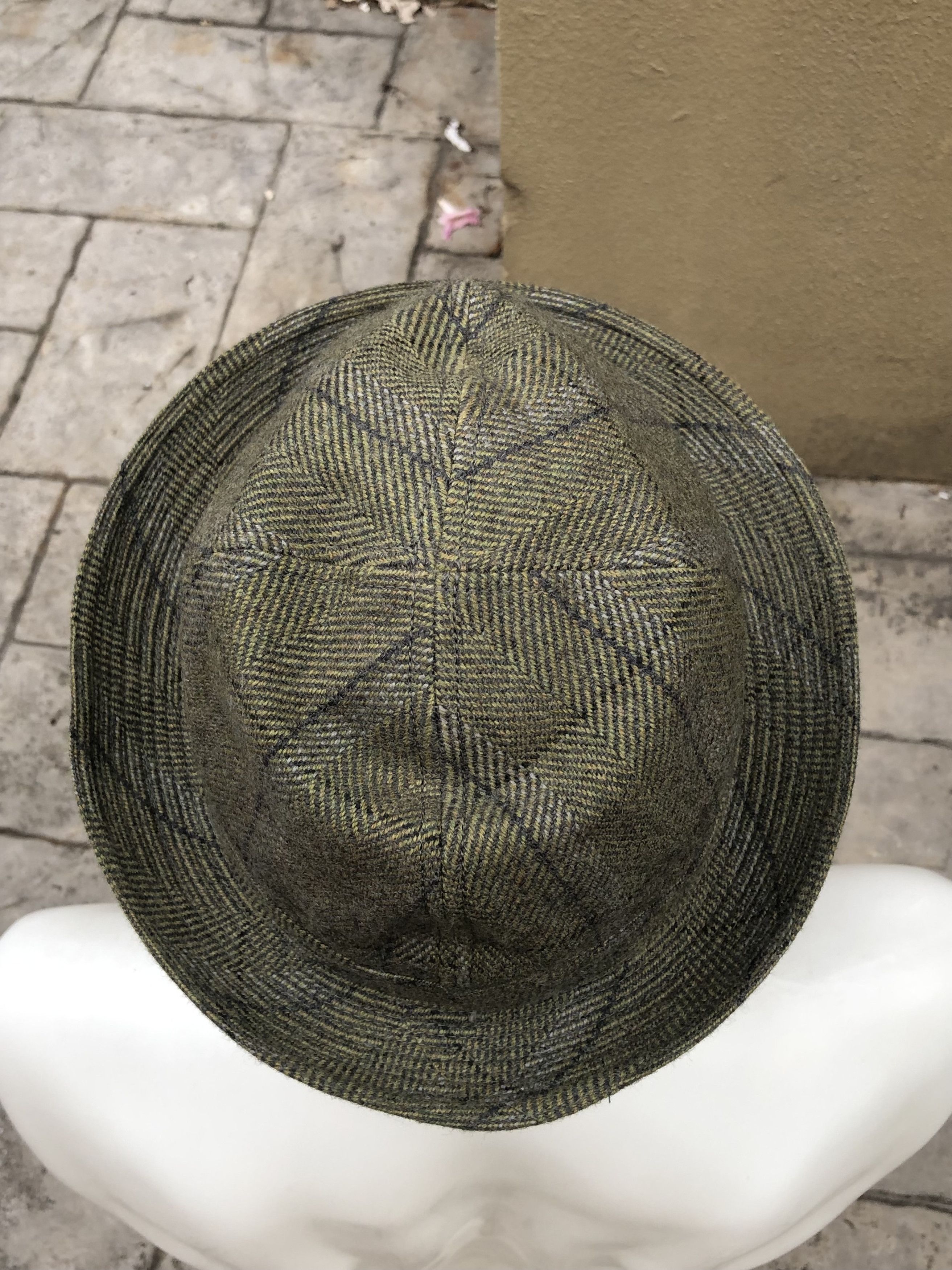 Designer Vintage Knox New York Wool Houndstooth Fedora Hat (Size L) Size ONE SIZE - 3 Thumbnail