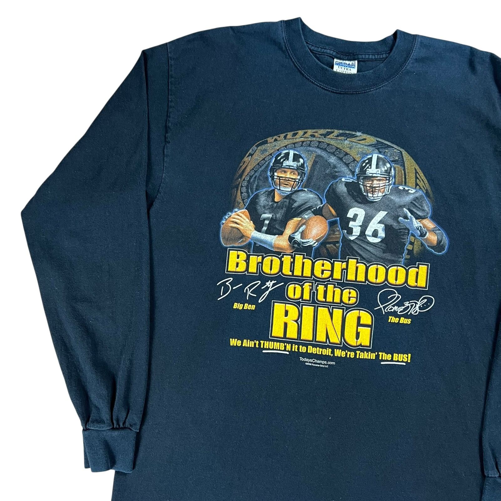Gildan × NFL × Vintage Vintage 2006 Pittsburgh Steelers Big Ben Bettis long sleeve Size US L / EU 52-54 / 3 - 4 Thumbnail