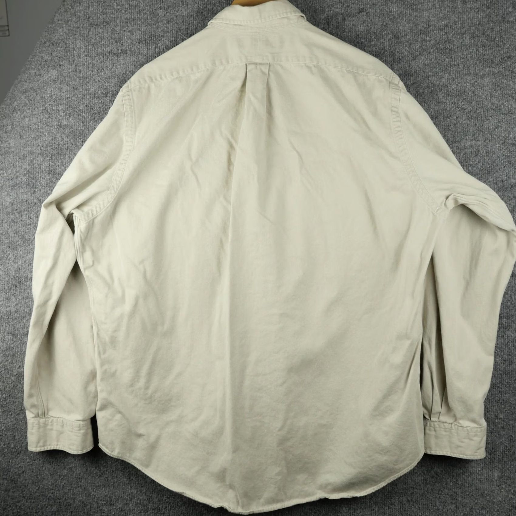 Ralph Lauren Ralph Lauren Shirt Mens XL Beige Twill Button-Down Long Sleeve Pony Heavy Cotton Size US XL / EU 56 / 4 - 3 Thumbnail