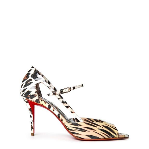 Christian Louboutin Open Toe Miss Z 80mm Pumps Size US 8 / IT 38 - 1 Thumbnail