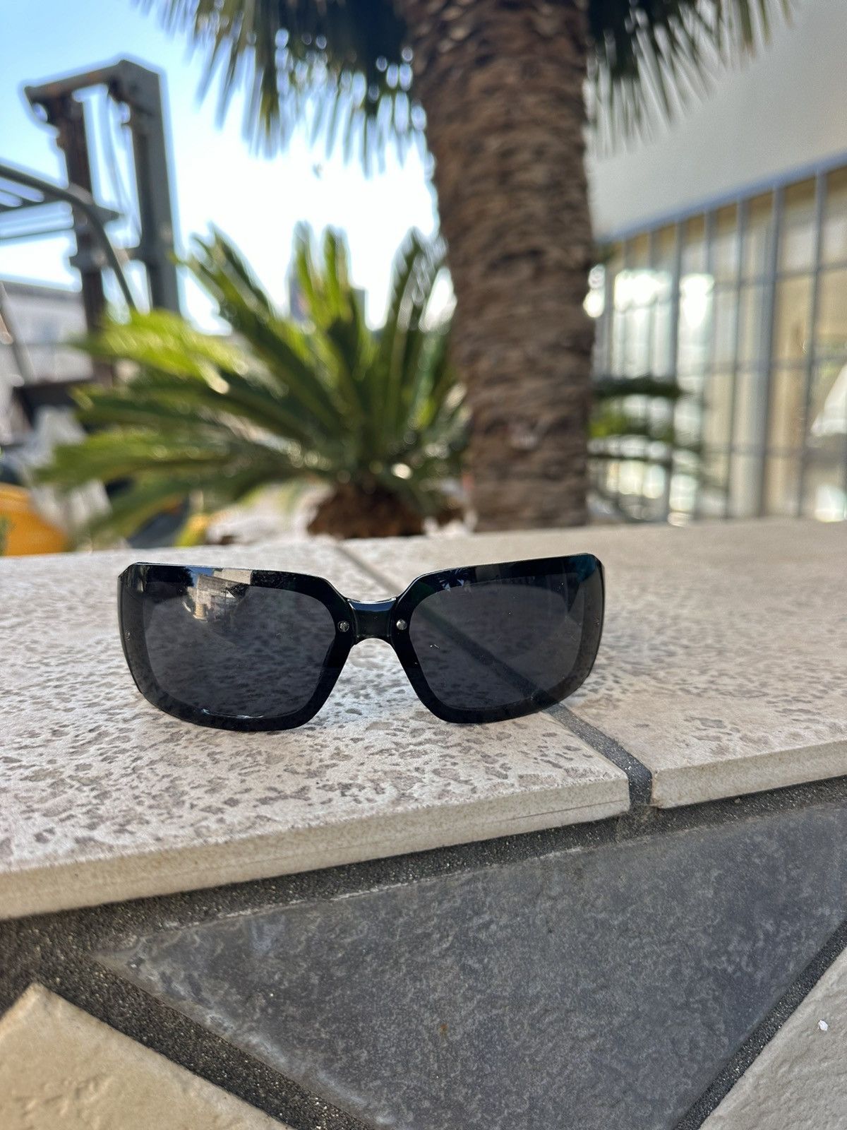 Kappa × Vintage Kappa Sunglasses Vintage MI 0517 C2 Black Size ONE SIZE - 2 Thumbnail