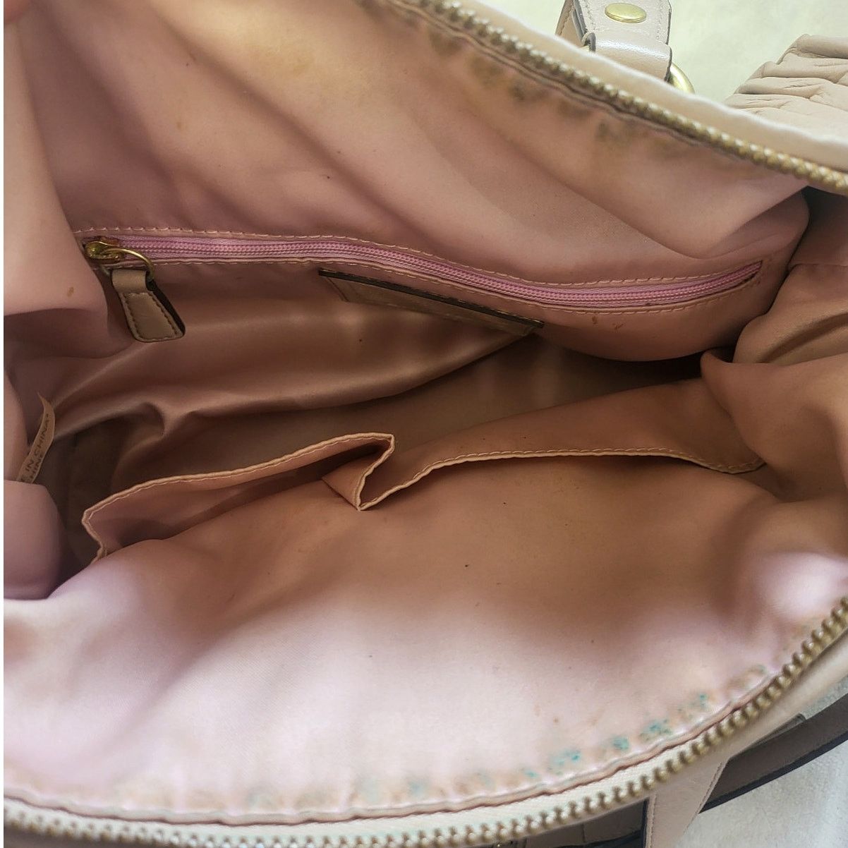 Coach Coach Madison Sofia Ruched Leather Satchel Handbag-Parchment Size ONE SIZE - 11 Thumbnail