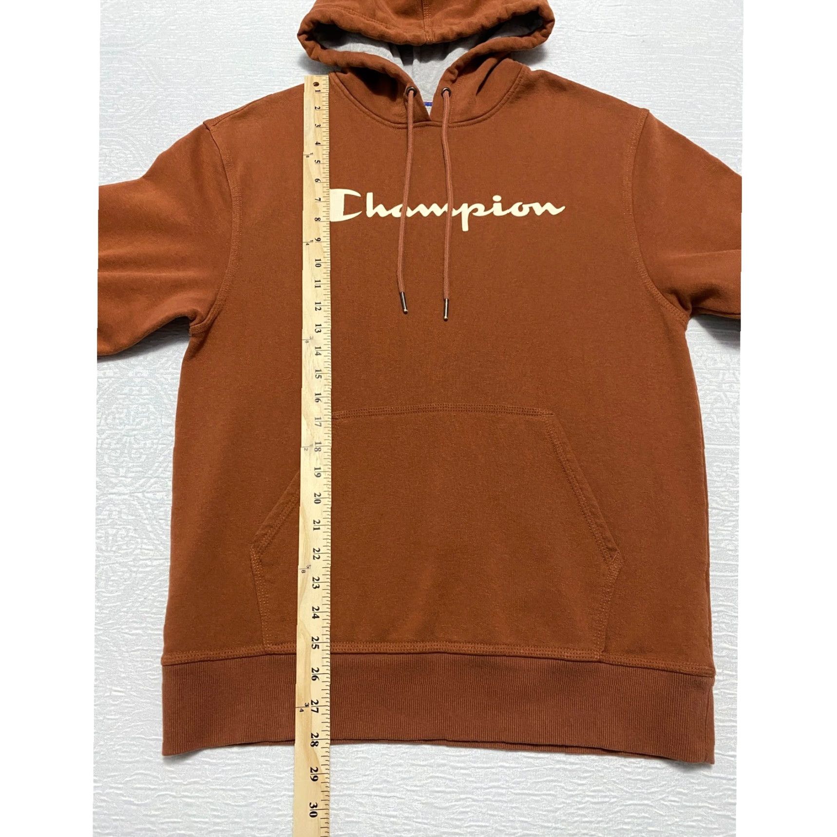 Champion VINTAGE Champion Athleticwear Sweatshirt Hoodie Mens M Brown Drawstring Pocket logo Size US M / EU 48-50 / 2 - 5 Thumbnail