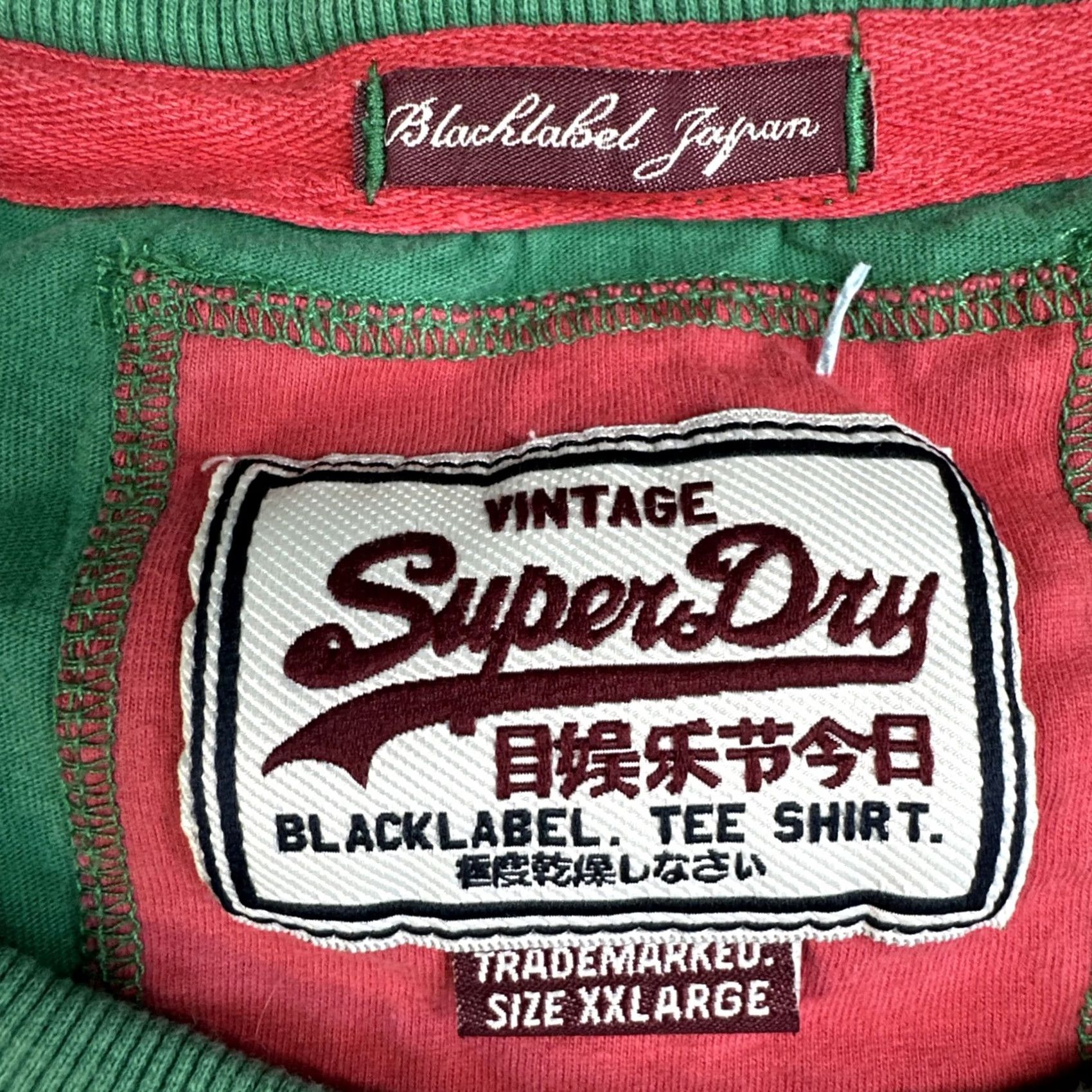 Superdry VINTAGE Superdry T-Shirt Green 2XL Short Sleeve Graphic Tee Mens 1959 Motor Oil Japan Black Label Size US XXL / EU 58 / 5 - 3 Thumbnail