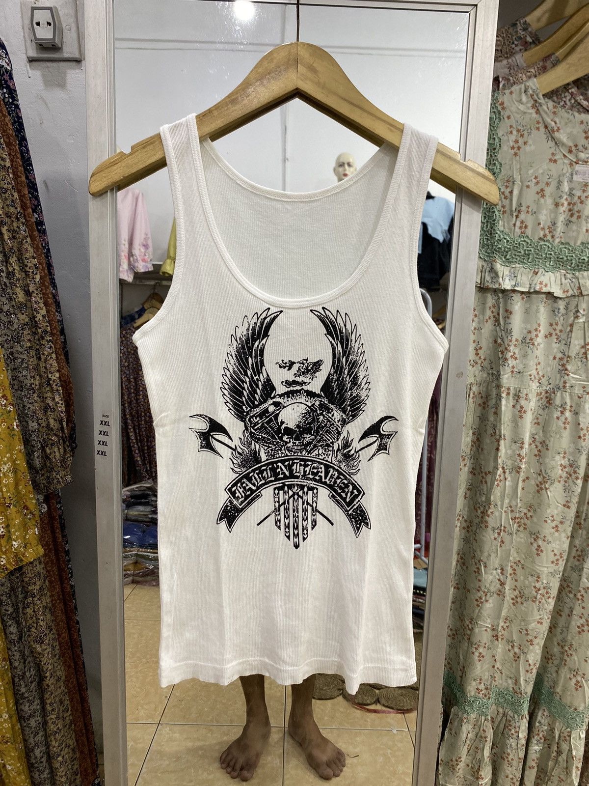 L.G.B. tank top　y2k　skull Amazon.com: Emo Y2K Grunge Aesthetic Goth Skull Cross Gothic