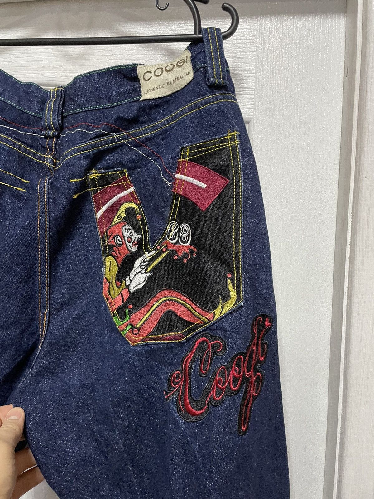 Coogi Vintage Coogi JOKER cards Embroidered Art pants Baggy Jeans Size US 38 / EU 54 - 2 Thumbnail