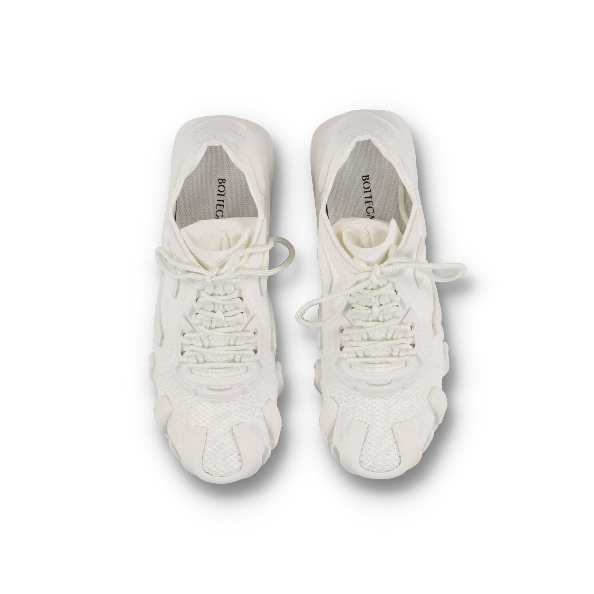 Bottega Veneta White Technical Knit Flex Sneakers Size US 10 / IT 40 - 6 Thumbnail