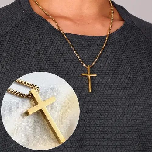 Jewelry Hitomi x Kouno Gold Color Cross Pendant Chain Necklace Size ONE SIZE - 3 Thumbnail