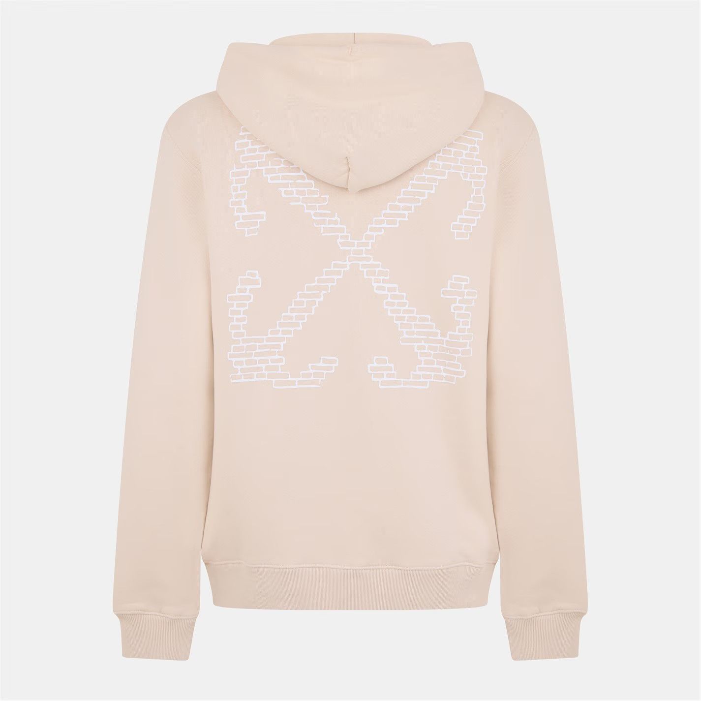 Off-White o1g2r1mq0226 Brick Arrows Jersey Fleece Hoodie In Beige Size US S / EU 44-46 / 1 - 3 Thumbnail