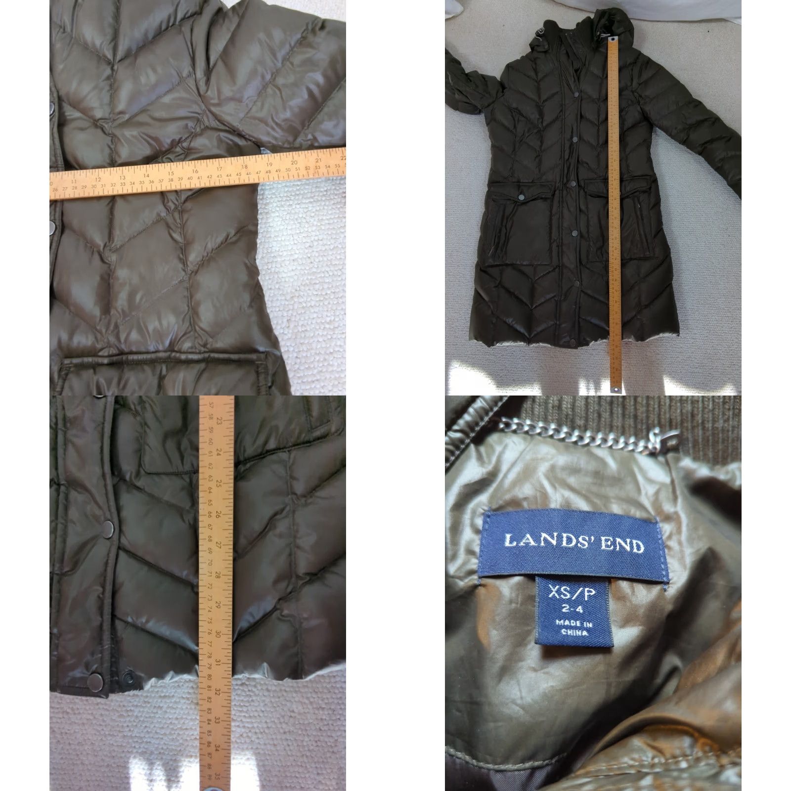 Lands' End Lands' End Brown Hooded Down Puffer Long Parka Jacket Womens XS Parka Hooded Insulated Down 2-4 Winter Women's Size XS / US 0-2 / IT 36-38 - 9 Thumbnail