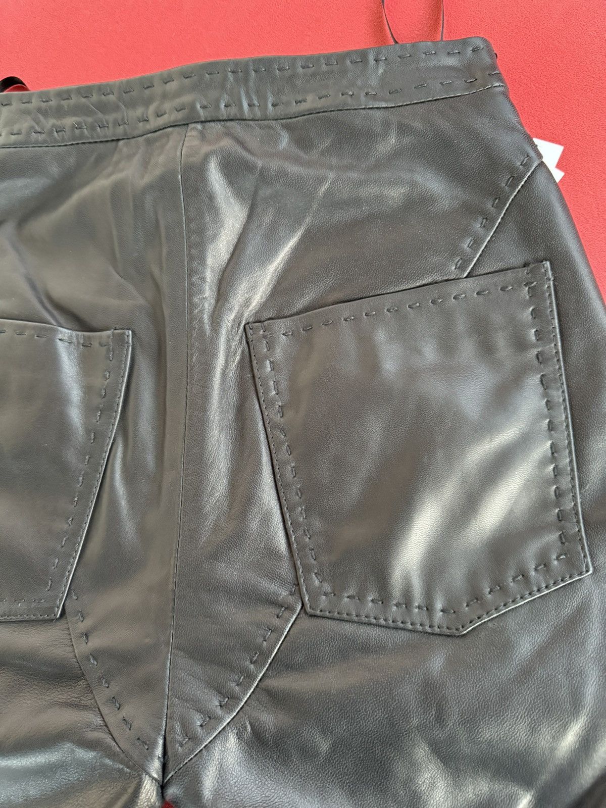 Ambush Design New Ambush flared leather trousers, size XS, 38 IT Size 26" / US 2 / IT 38 - 11 Thumbnail